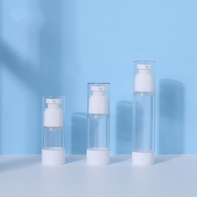 Plastikowe kosmetyczne butelki z pompką bezpowietrzną do balsamu do twarzy 15 ml 30 ml 50 ml