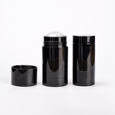 Okrągły Twist Up Salve Plastikowy pojemnik na dezodorant 30g 50g 75g Przezroczysty pusty