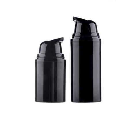 Puste czarne butelki z pompką bezpowietrzną PP 15 ml 30 ml 50 ml na balsam