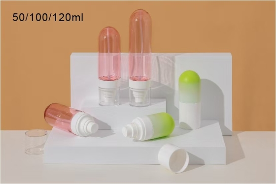 Opieka nad osobą Pustka odwrócona plastikowa butelka sprayu kosmetycznego 50 ml 100 ml i 120 ml z pieczęcią podania ciepłej pieczęci i pieczęcią UV
