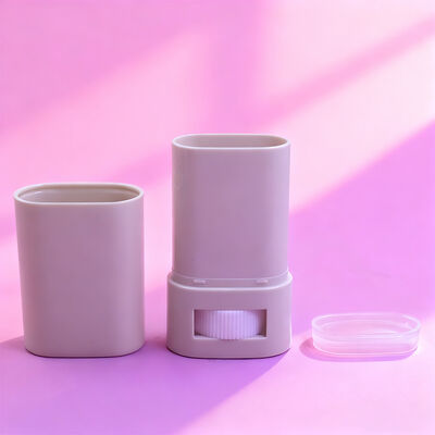 Niestandardowe owalne płaskie 15g 20g Zakręcane sztyfty Opakowania dezodorantów Wielokrotnego napełniania Dezodorant do ciała Tuby na krem z filtrem przeciwsłonecznym Opakowania dezodorantów