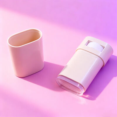 Niestandardowe owalne płaskie 15g 20g Zakręcane sztyfty Opakowania dezodorantów Wielokrotnego napełniania Dezodorant do ciała Tuby na krem z filtrem przeciwsłonecznym Opakowania dezodorantów