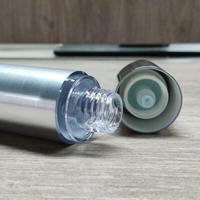 Factory Wholesale 15ml 20ml 30ml Silver Plastic Cosmetic Lotion Pump Airless Bottle for Skin Care Packaging