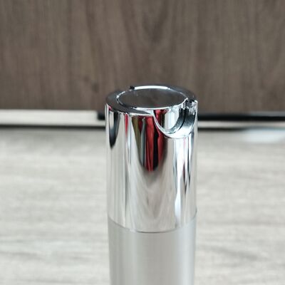 Factory Wholesale 15ml 20ml 30ml Silver Plastic Cosmetic Lotion Pump Airless Bottle for Skin Care Packaging