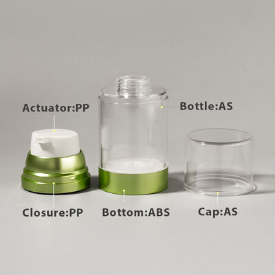 Fabryka hurtowa luksusowa 100ml 150ml 120ml ABS AS bezpowietrzna butelka pompowa z matowym błyszczącym UV