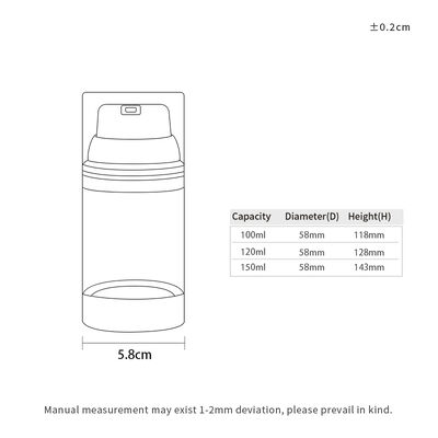 Hurtownia Fabryczna Luksusowa butelka z pompką airless 100ml/150ml/120ml ABS do kosmetyków z metodą druku na zamówienie dla balsamu