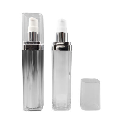 Hurtownia Fabryczna Wysokiej Jakości Kwadratowa Dwustronna Butelka Próżniowa 30ml 50ml 75ml Gorąca Sprzedaż Pojemnik na Płynne Kosmetyki do Szamponu
