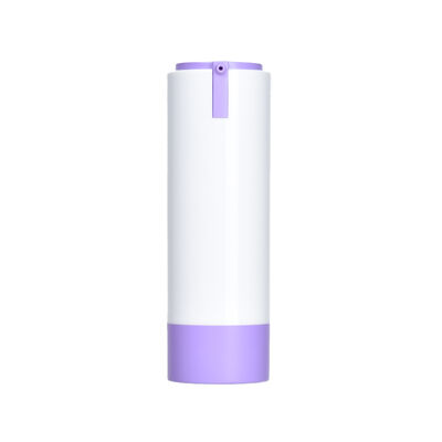 Recyklowalna butelka bezpowietrzna z prywatną etykietą 15ml 30ml 50ml, okrągły kształt, niestandardowy kolor różowy fioletowy, butelka na balsam ABS do opakowań kosmetyków