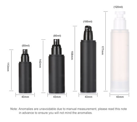 Hurtownia 120 ml matowej plastikowej butelki z rozpylaczem PP z nakrętką i pędzelkiem do kremu do twarzy, balsamu, serum do pielęgnacji skóry