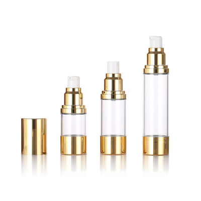 Zaleca się 15ml 30ml 50ml Slim Airless Pump Bottle for Skin Care Packaging with Screen Printing Lotion & Serum