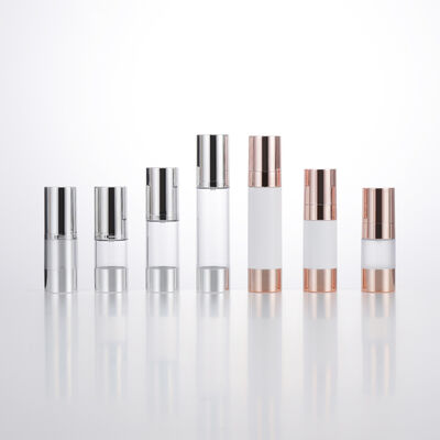 Pustka podróżna Mini okrągła butelka bez powietrza 15 ml 30 ml 50 ml butelka próżniowa Rose Gold