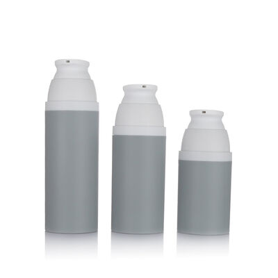 Szary kolor 80 ml butelka pompowa bez powietrza 3 rozmiary opcjonalna plastikowa butelka bez powietrza do kosmetyków