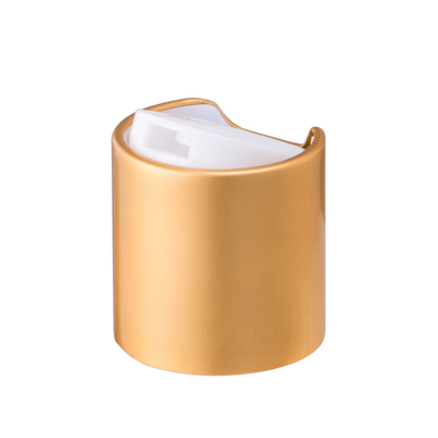 Gold Disc Top Cosmetic Bottle Caps 24/410 aluminiowy materiał z tworzywa sztucznego
