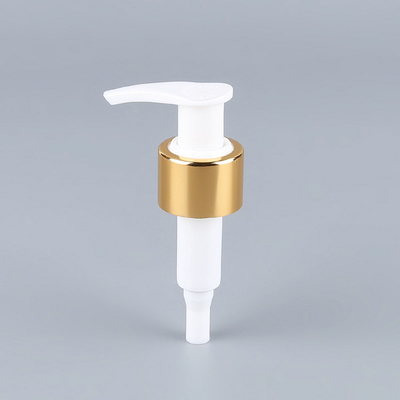 Biała złota plastikowa pompa do balsamu, ręczna pompa do mydła o pojemności 1,2 cm3, materiał aluminiowy OEM