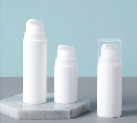 Białe puste butelki z pompą bezpowietrzną, pojemnik na kosmetyki 15 ml 30 ml 50 ml