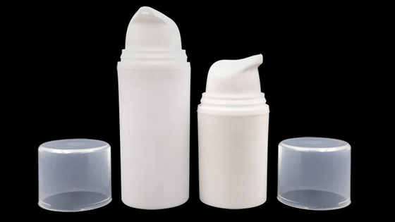 Białe puste butelki z pompą bezpowietrzną, pojemnik na kosmetyki 15 ml 30 ml 50 ml