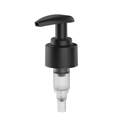 24mm 28mm śrubowa pompa do balsamu w kolorze czarnym z gładkimi żebrowanymi zamknięciami